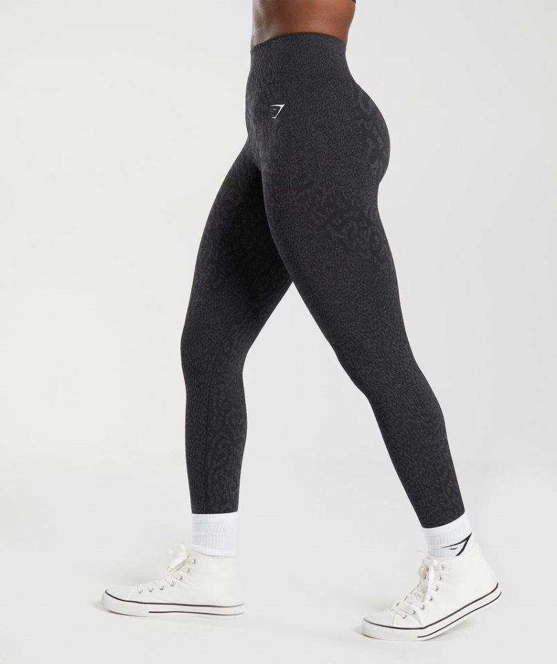 Women's Gymshark Adapt Animal Seamless Leggings Black | CA 136ND7